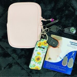 Water Bottle Pocket Key Finder Whistle Flashlight Chapstick Holder Compass